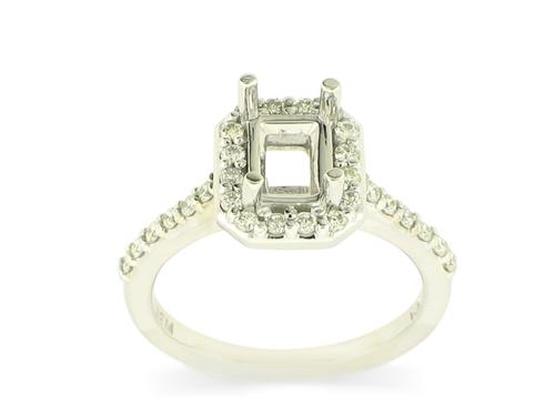 View 14K White  Gold<BR>  Diamond Ring