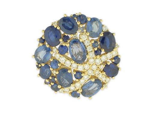 View 14K White  or  Yellow  Gold<BR> Sapphire and Diamond Pendant