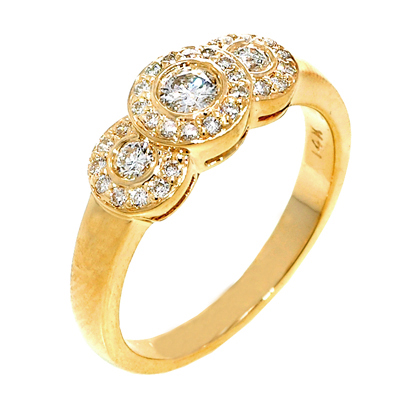 View 14K White  or  Yellow  Gold<BR>  Diamond Ring