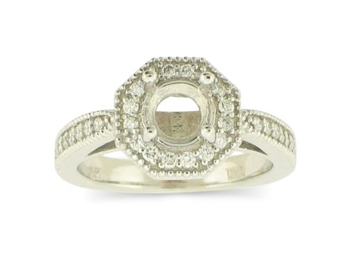 View 14K White  Gold<BR>  Diamond Ring