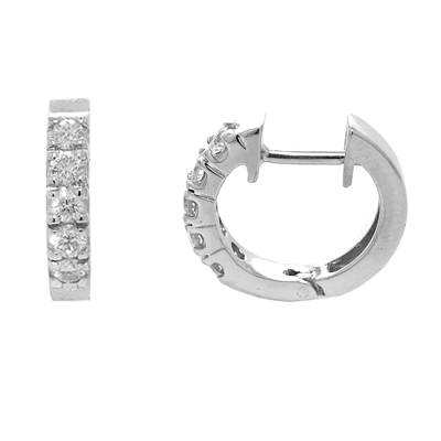 View 14K White  or  Yellow  Gold<BR>  Diamond Earrings