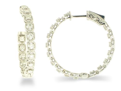 View 14K White  or  Yellow  Gold<BR>  Diamond Earrings