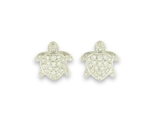 View 18K White  or 18k Yellow  Gold<BR>  Diamond Earrings