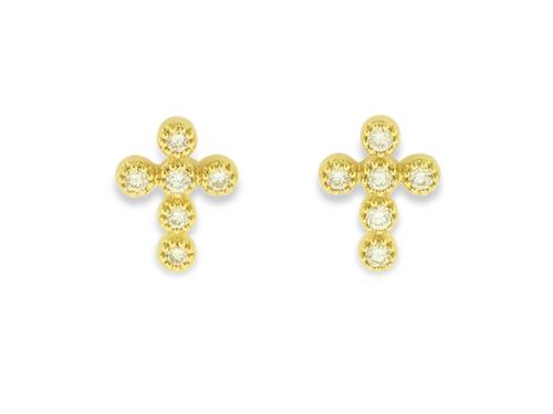 View 14K White  or  Yellow  / 14k Rose  Gold<BR>  Diamond Earrings